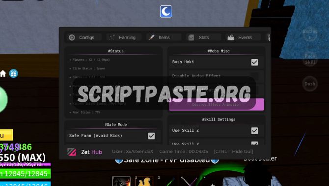 Zet Hub Script Blox Fruits